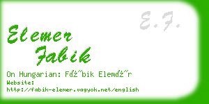 elemer fabik business card